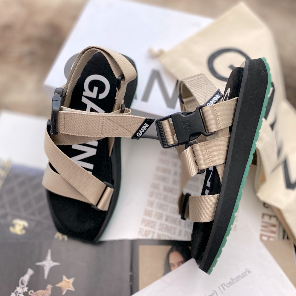 GANNI Performance Webbing sandals